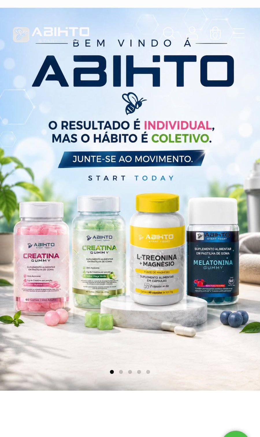 Vitrine de suplementos Abihto